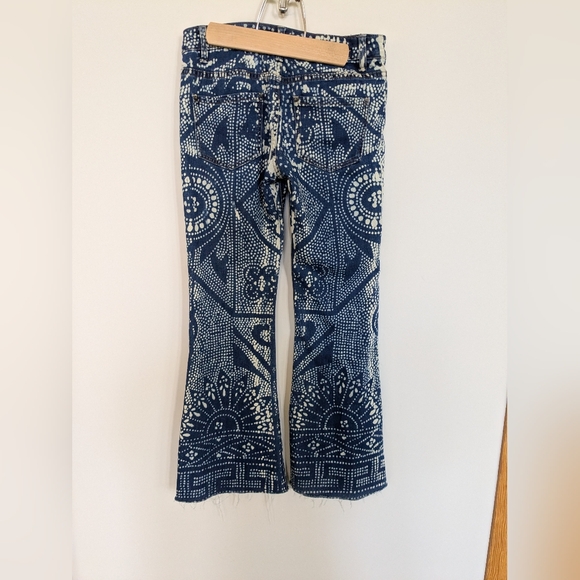 Free People Discharge Bali Flare Jeans Sz 27 Unique & Hard To Find - Picture 6 of 9